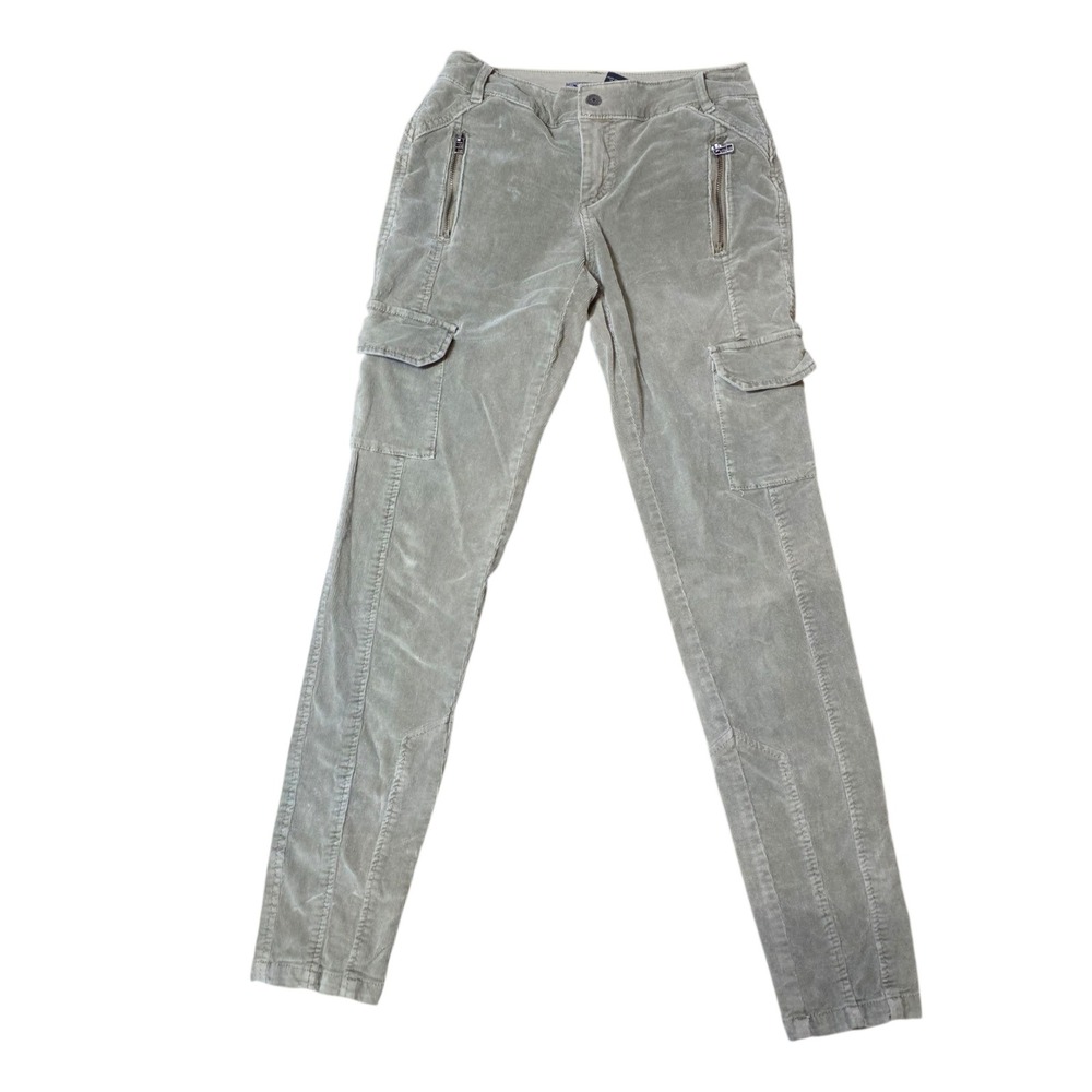 Marrakech Olive Green Corduroy Zipper‎ Detail Cargo Pants Women's Size 26